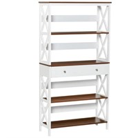 1 HOMCOM 4-Tier Shelving Bookcase Storage