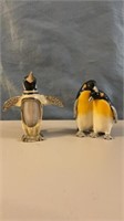 Metal Penguin Perfume Bottle & Trinket Box