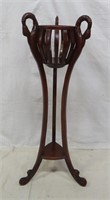 Regency Style Carved Swan Mahogany Plant Stand