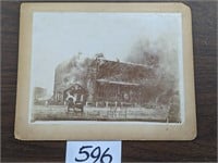 Vintage Building Fire Photo