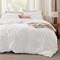 Bedsure Grid Tufted Duvet Cover Queen - Shabby