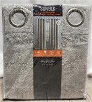 Sun Blk Total Blackout Curtains 2 Panels