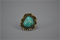 Native American Turquoise & Silver Ladies Ring