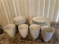 Urban Loft china set for 4 in cream - coffee mugs,