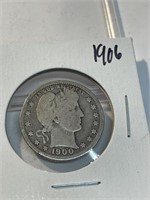 1900 Barber Quarter Dollar