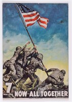 WWII US MARINES AT IWO JIMA WAR LOAN POSTER