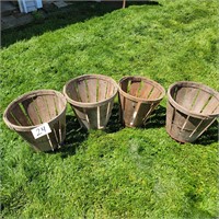 Four Wooden Baskets- Peck?