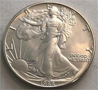 1988 UNC America Silver Eagle Dollar
