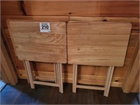 Wooden TV trays (4)