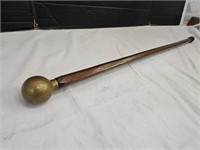 Antique Brass Ball  32" Cane Walking Stick