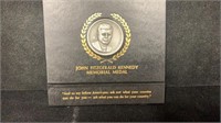 1964 John F Kennedy .999 Silver Memorial Medal