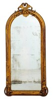 Victorian Giltwood and Gesso Arched Mirror