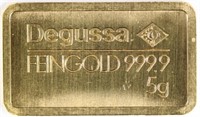 Gold 5g Degussa Bar