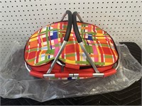 SACHI COLLAPSIBLE INSULATED PICNIC BASKET NEW