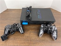 PS2 Console with Memory Card and 2 Controllers
