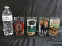1980s Kentucky Derby Horse Racing Tumblers