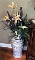 Oriental Ceramic Plant Stand & Oriental Planter