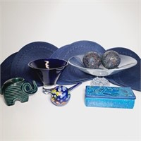 Glass Balls, Placemats, Bowl, Elephant