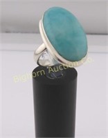 Ring Size 7.25 Amazonite, Sterling Silver
