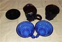 Vintage Black and Blue Collectable Glassware