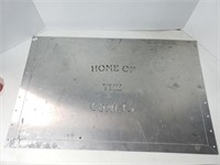 Metal "home of the comets" sign