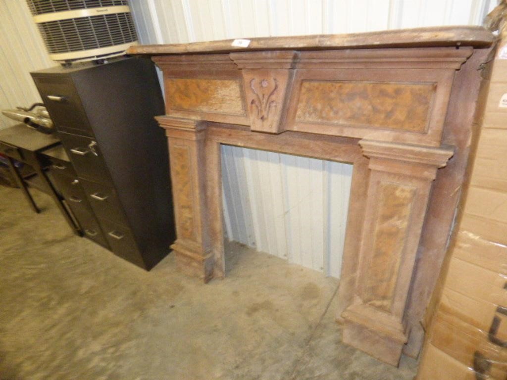 VINTAGE WOOD FIREPLACE SURROUND