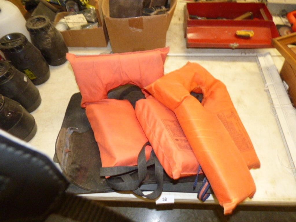 TRUCK MUD MATS, MOTORCYCLE WINDSHIELD, LIFE VESTS