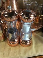 Copper salt and pepper shakers