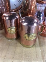 Copper salt and pepper shakers