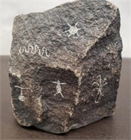 Modern Made Petroglyph Rock