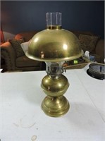 Brass Oil Lamp, 17" T
