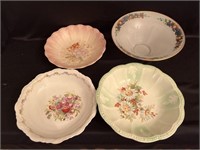 (4) Vintage serving bowls