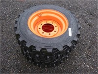10-16.5 Skid Steer Tires & Wheels QTY-2