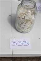 LARGE JAR ALL WHITE BUTTONS