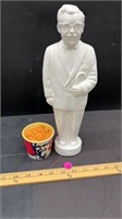 Colonel Sanders Plastic Coin Bank and Chicken
