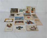 VINTAGE POST CARDS - 1915 TO 1930'S - QTY 17