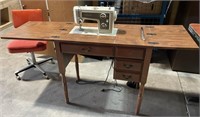 Sewing Machine Cabinet w/Kenmore Sewing Machine