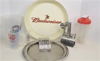 Misc barware- Budweiser Tray