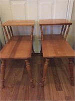 Lot of 2 vintage Early American style tables