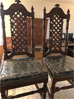 Lot Of 2 Teak Wood Dining Chairs