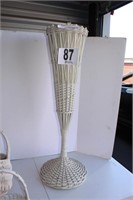White Wicker Basket Metal Liner - 36" Tall (U232)