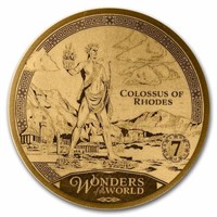 2023 Solomon Isl. 1/100 Oz Gold Colossus Of Rhodes