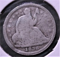 1838 HALF DIME G