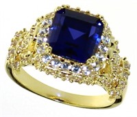 Asscher Cut 2.75 ct Sapphire Dinner Ring