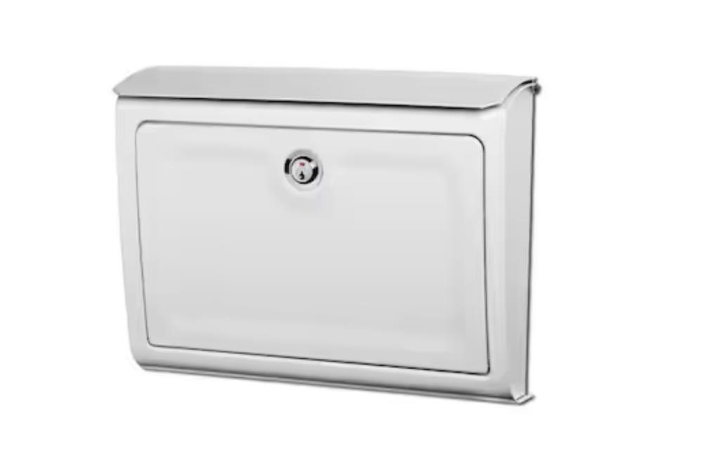 Whitman Architectural White Wall Mounted Mailbox