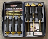 Grip No. 61066 6pc Soft Grip Brass Pin Punch Set