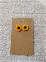 Sunflower Resin Earrings
