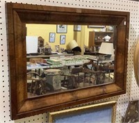 Antique burlewood framed mirror - does have a