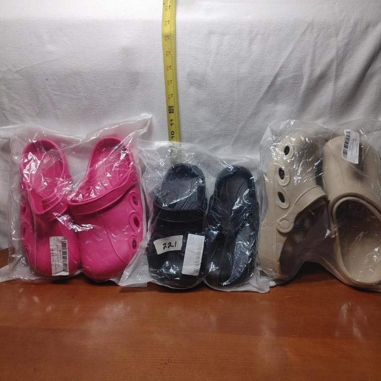 LOT OF 3 NEW CLOG SHOES