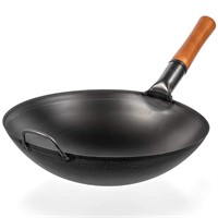 YOSUKATA Carbon Steel Wok Pan - 14 in Woks and Sti